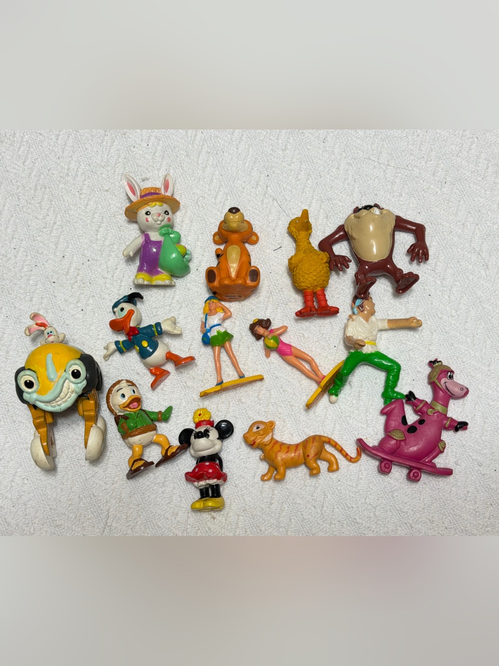 Vintage 80’s 90’s PVC Cartoon Figure Lot Taz Mickey Donald Duck & More